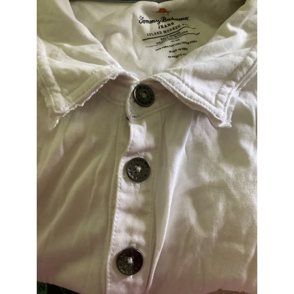 Tommy Bahama white Polo Shirt — XL - Picture 4 of 7